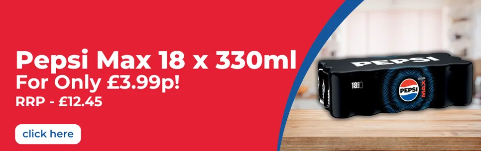 Pepsi Max 18 x 330ml Only £3.99