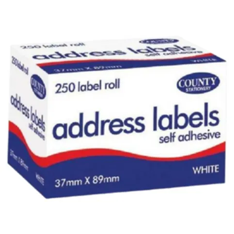 250 Self Adhesive White Address Labels Postage