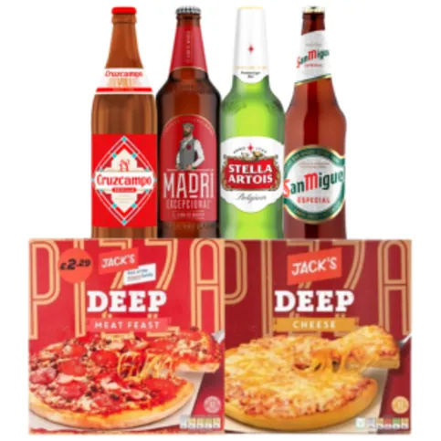 2 x Pizza & 4 x beers