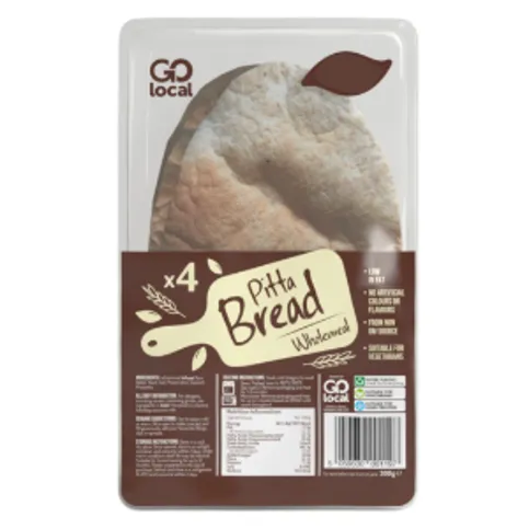 4 Pitta Bread Wholemeal 