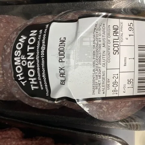 4 Thomson Black Pudding