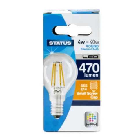 (A)Status 4W Round LED Filament Bulb