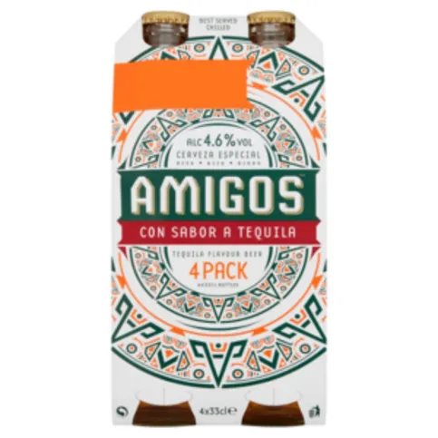 Amigos Tequila Flavour Beer 4 x 330ml