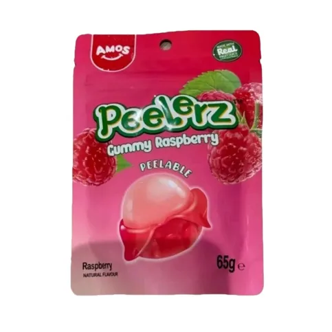 AMOS PEELERZ GUMMY RASPBERRY 65G
