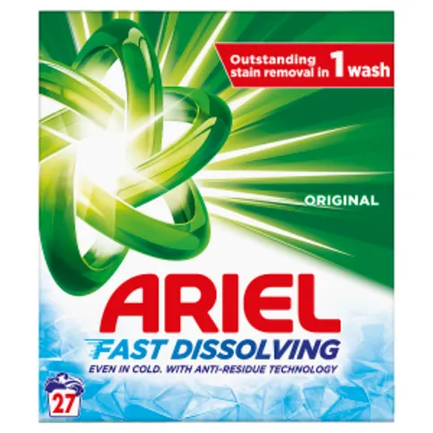 Ariel Fast Dissolving Washing Powder 1.62kg, 27 Washes, Original