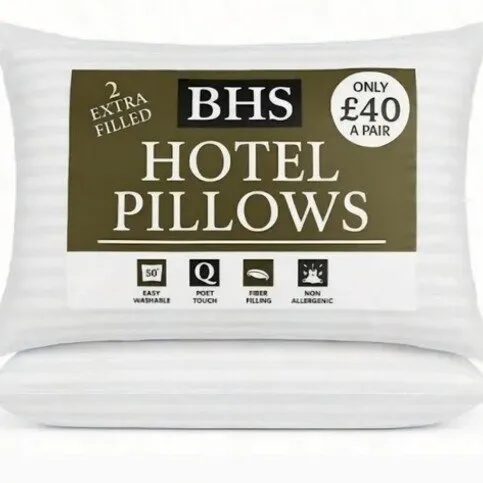 BHS Hotel Pillow 2 Pack – High Quality 2 Pack BHS Pillows