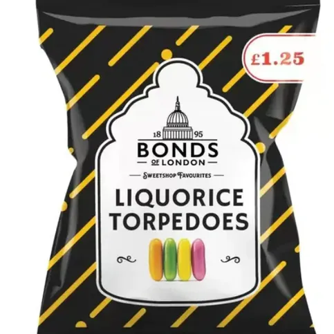 Bond's Liquorice Torpedoes 120g