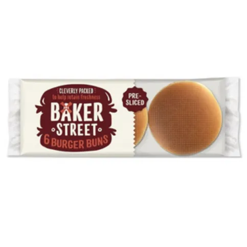 Burger Buns Plain 6 Pack