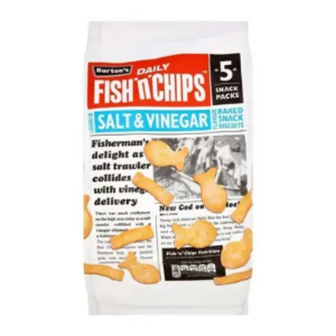 Burtons Fish n Chips Salt and Vinegar 5 Pack