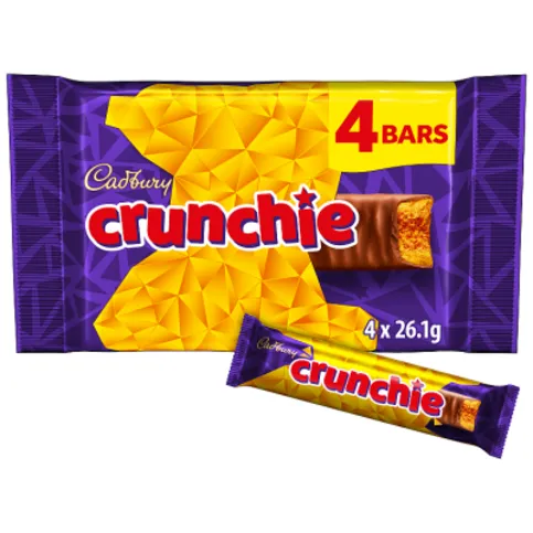 Cadbury Crunchie Chocolate Bar 4 Pack 104g