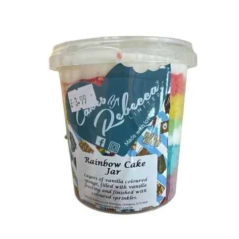 Cakes by Rebecca Rainbow cake jar