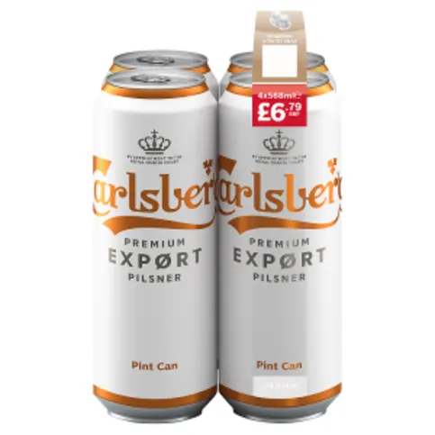 Carlsberg Premium Expørt Pilsner One Pint 4 x 568ml
