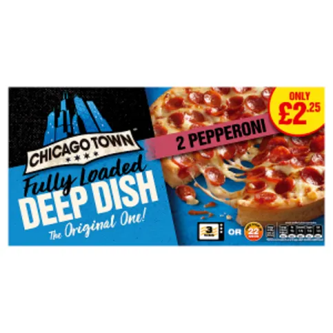 Chicago Town Fully Loaded Deep Dish Pepperoni Pizzas 2 x 148g (296g))