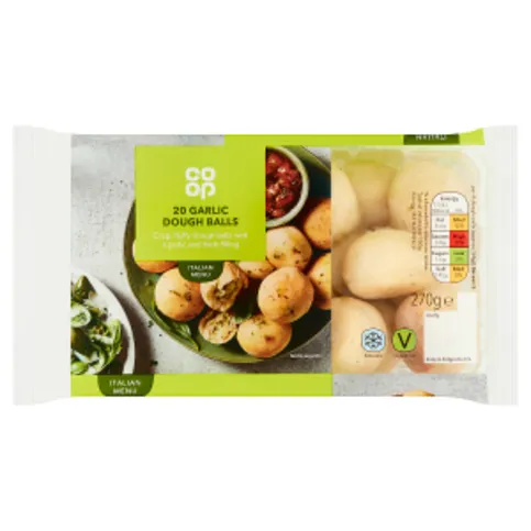 Co-op 20 Garlic Dough Balls 270g