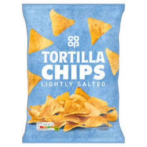 co-op lightly salted tortilla crisps 180g