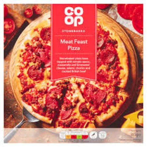 Co-op FROZEN Meat Feast Stonebaked Pizza 335G