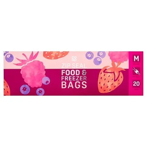 CO OP MEDIUM FOOD & FREEZER SEALABLE BAGS 20pk