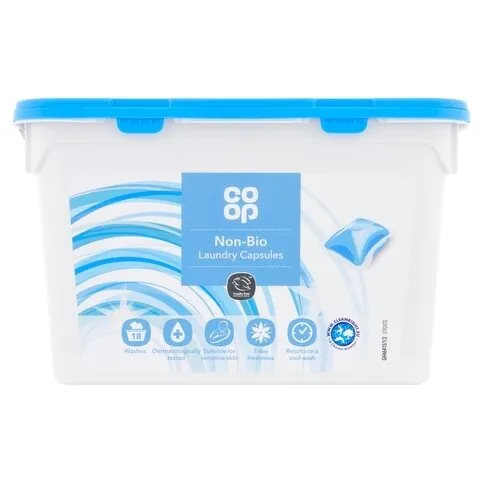 Coop _ Non-Bio Laundry Capsules (suitable for sensitive skin), 18x washes