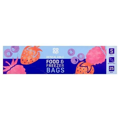 CO OP RESEALABLE FOOD BAGS SMALL 25PK