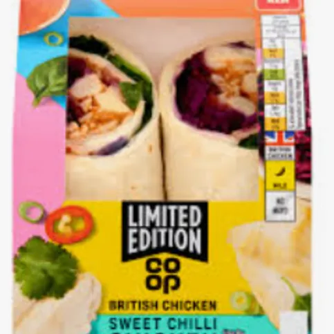 CO-OP SWEET CHILLI CHICKEN WRAP EACH 1EACH