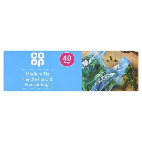 CO OP TIE HANDLE FOOD 7 FREEZER BAGS 40PK