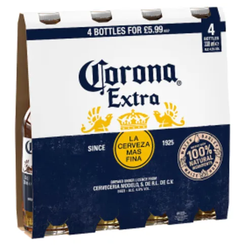 Corona Lager Beer Bottles 4 x 330ml