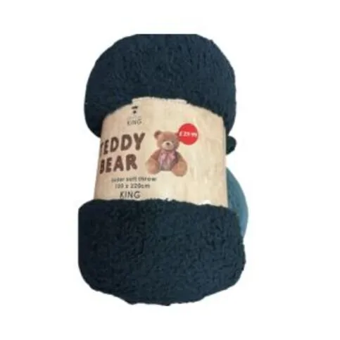 Cotton King Teddy Bear Throw (King)