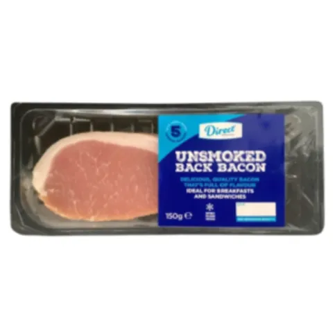 Direct Unsmoked Back Bacon 24 x 150g
