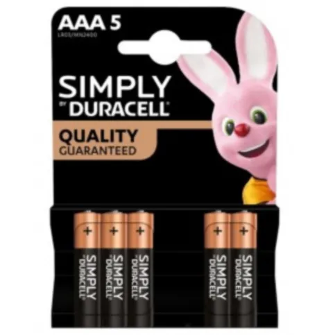 Duracell Simply AAA Mini-Stylus Blister 5 Pack