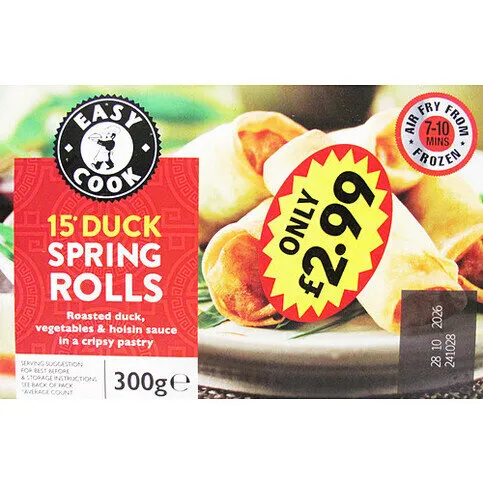 Easy Cook Duck Spring Rolls 300g