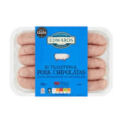 Edwards Of Conwy 10 Traditional Pork Chipolata 375g