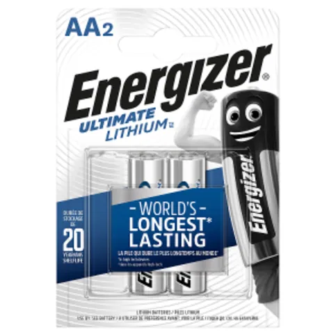 Energizer Ultimate Lithium AA Batteries 2 Pack