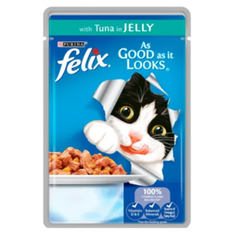 Felix As Good As It Looks Tuna In Jelly Pouch 100g