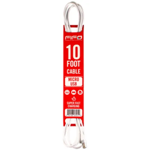 Fifo Usb-a To Micro Usb Cable 10ft
