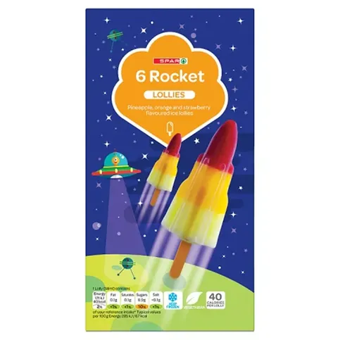 FROZEN: SPAR 8 ROCKET LOLLIES
