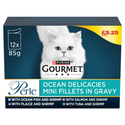 Gourmet Perle Ocean Delicacies Mini Fillets in Gravy 12 x 85g (1020g) (bb)