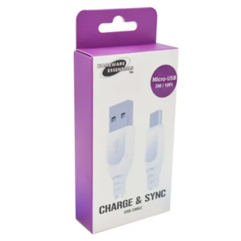 Homeware Essentials Charge & Sync Micro USB 3M