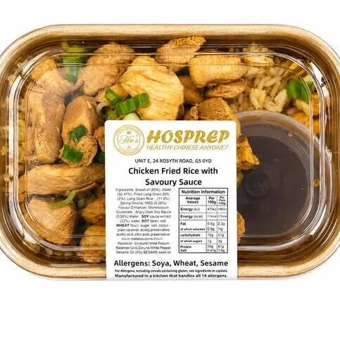 Hos Prep Chicken Fried Rice with savoury sauce