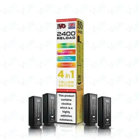IVG 2400 Reload 4 in 1 Prefilled Pods - Yellow Edition 20MG