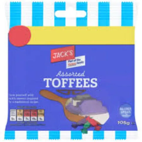Jacks assorted toffees 105g