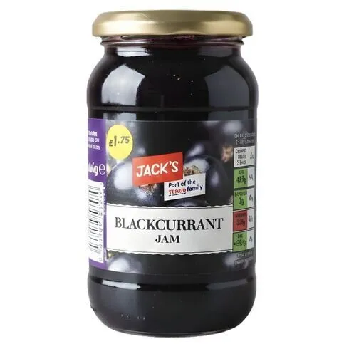 Jacks Blackcurrant Jam £1.75 454g