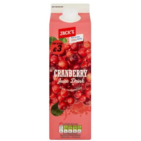 Jacks Cranberry Juice 1L