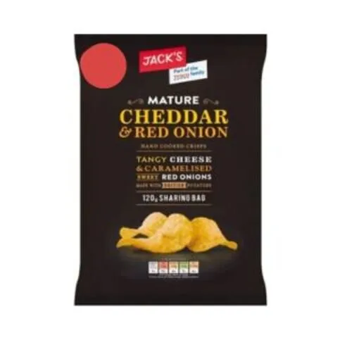 Jacks Hand Cooked Cheese & Onion Crisps