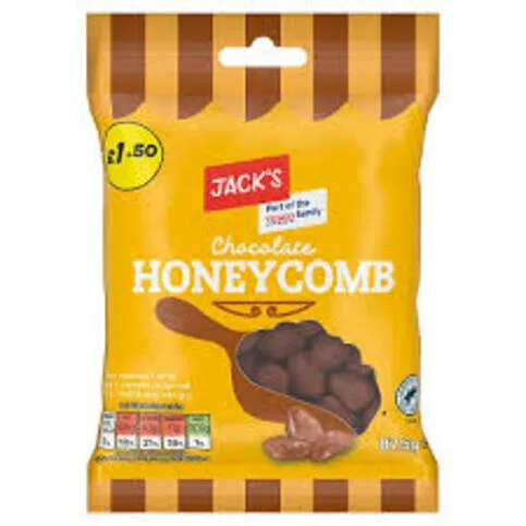 Jacks honeycomb chocolate bag 87.5g