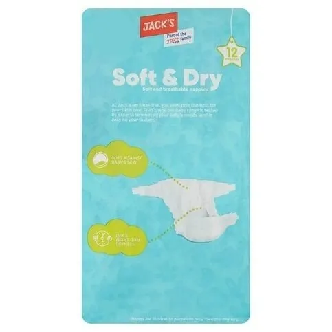 Jacks Soft & Dry Size 6 Napies 6 Pack