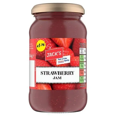 Jacks Strawberry Jam £1.75 454g