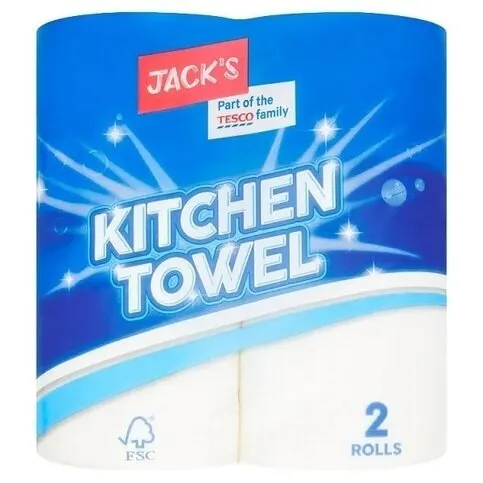 Jack's White Kitchen Towel 2 Roll