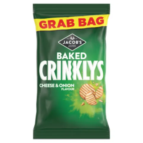 Jacob's Baked Crinklys Cheese & Onion Grab Bag 45g