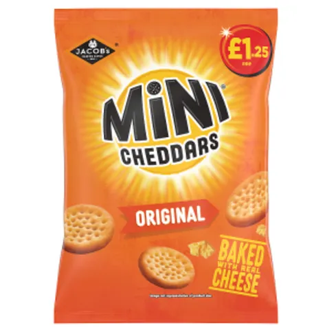 Jacob's Mini Cheddars Original 90g - Sharing Crisps Bag