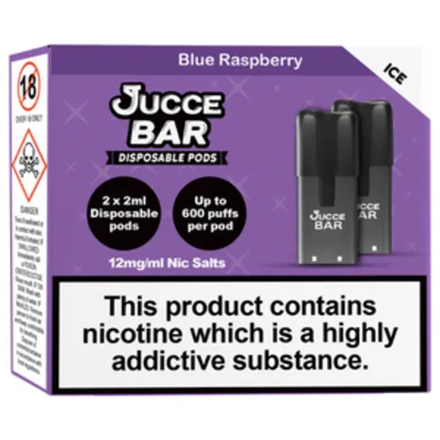 Jucce Bar Disp Pod Blue Raspberry Ice
